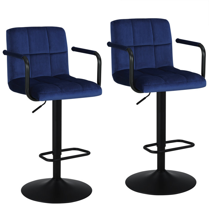 Latitude Run® Amjed Swivel Adjustable Height Bar Stool & Reviews Wayfair